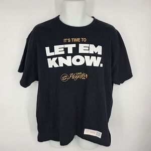 NBA Cleveland Cavaliers Playoff Let Em Know Adult T-Shirt XL Black Short Sleeve